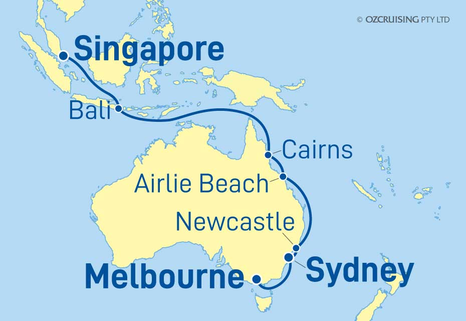 15 Night Melbourne to Singapore Cruise on the Celebrity Eclipse