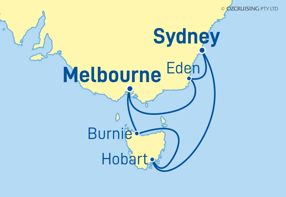 Queen Elizabeth Tasmania and Melbourne - Ozcruising.com.au