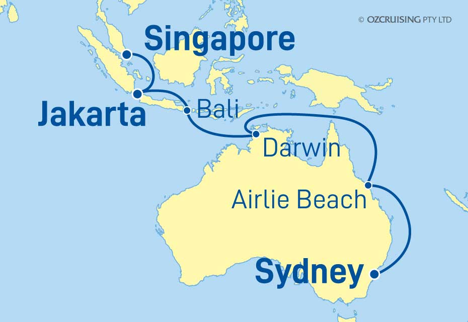 Queen Elizabeth Sydney to Singapore - Ozcruising.com.au
