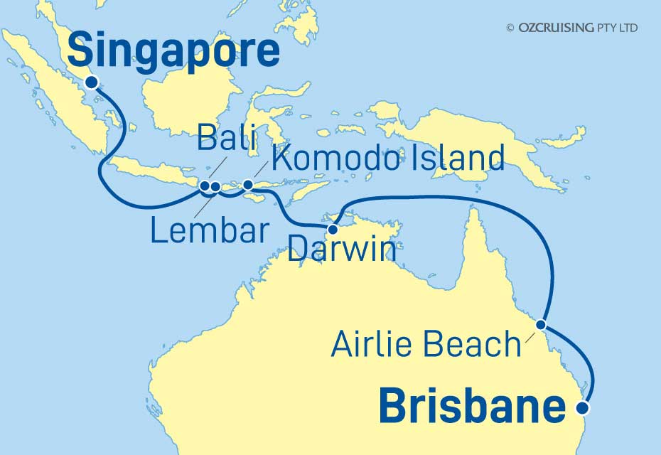 Carnival Spirit Brisbane to Singapore - Ozcruising.com.au