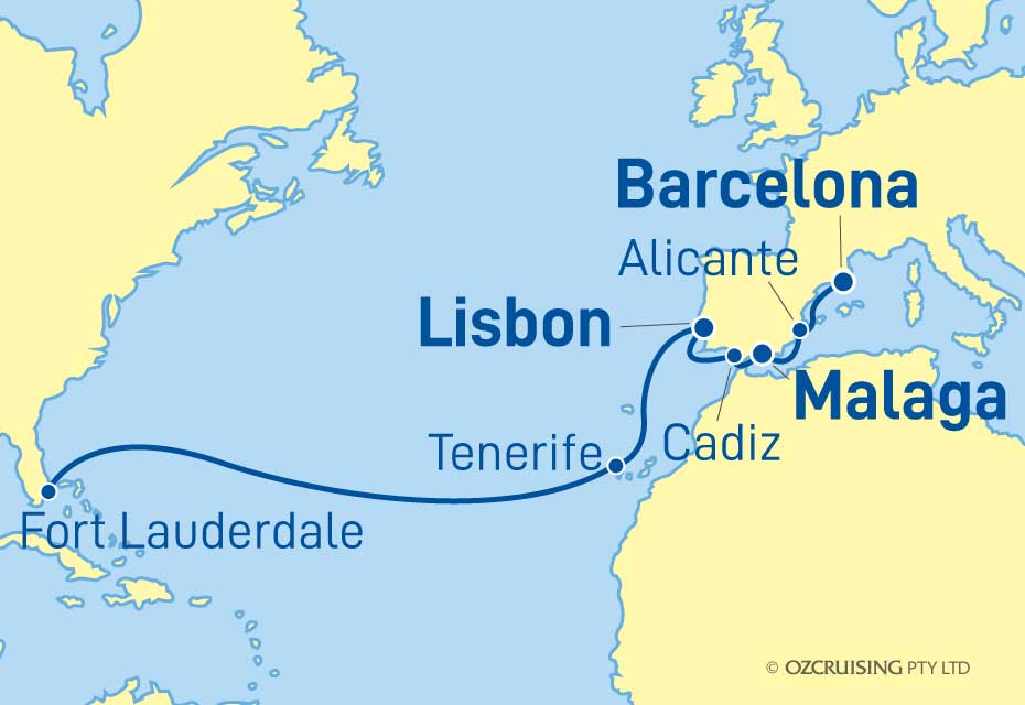 Celebrity Apex Fort Lauderdale to Barcelona - Cruises.com.au