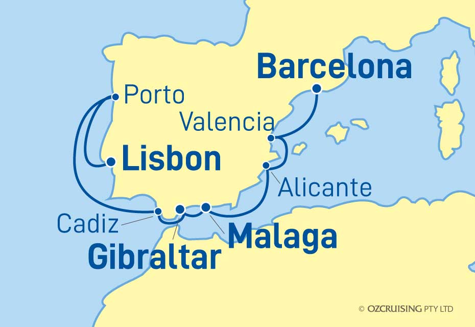 Celebrity Infinity Portugal, Spain and Gibraltar - Cruises.com.au
