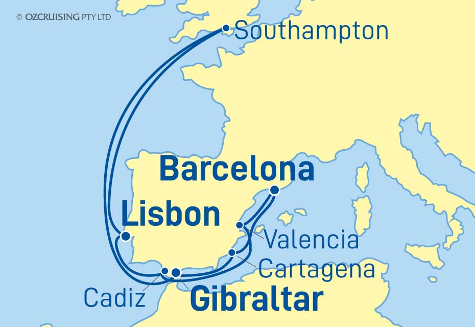 Celebrity Silhouette Gibraltar, Spain and Portugal - Ozcruising.com.au