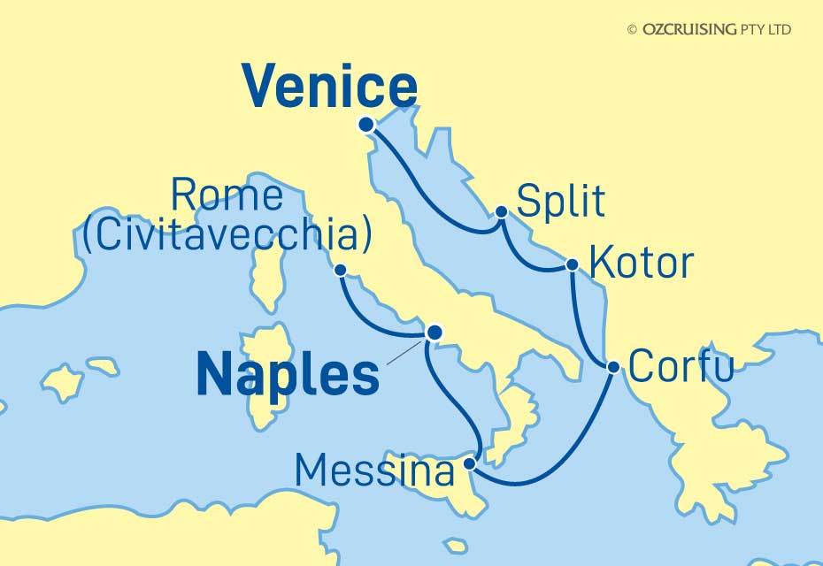 Celebrity Infinity Venice to Rome - Cruises.com.au