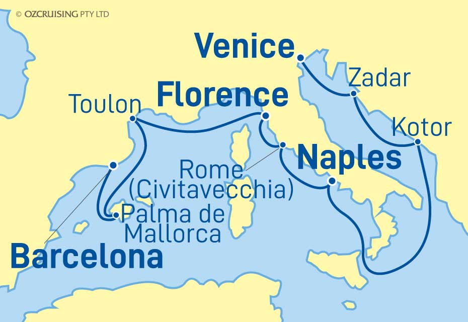 9 Night Venice to Barcelona Cruise on the Celebrity Constellation CC21CS22JUL21