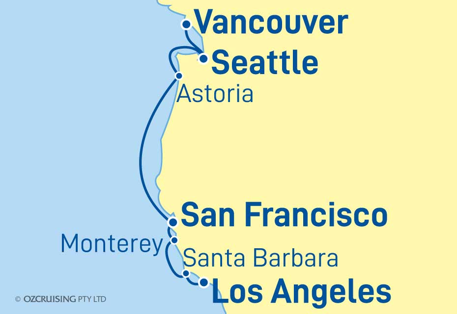 Celebrity Millennium Vancouver to Los Angeles - Cruises.com.au