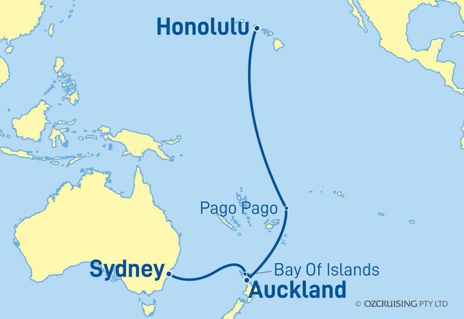 Sun Princess Sydney to Honolulu - Cruises.com.au