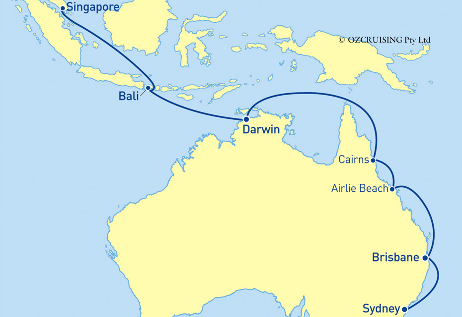 Azamara Journey Sydney to Singapore - Ozcruising.com.au