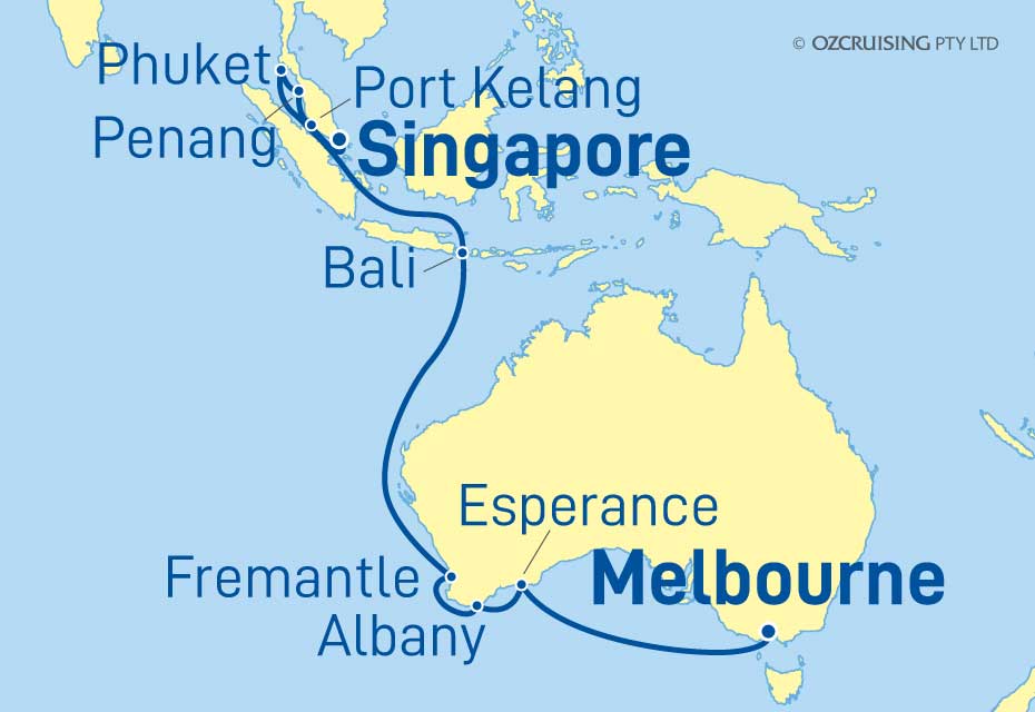 Pacific Aria Melbourne to Singapore - Ozcruising.com.au