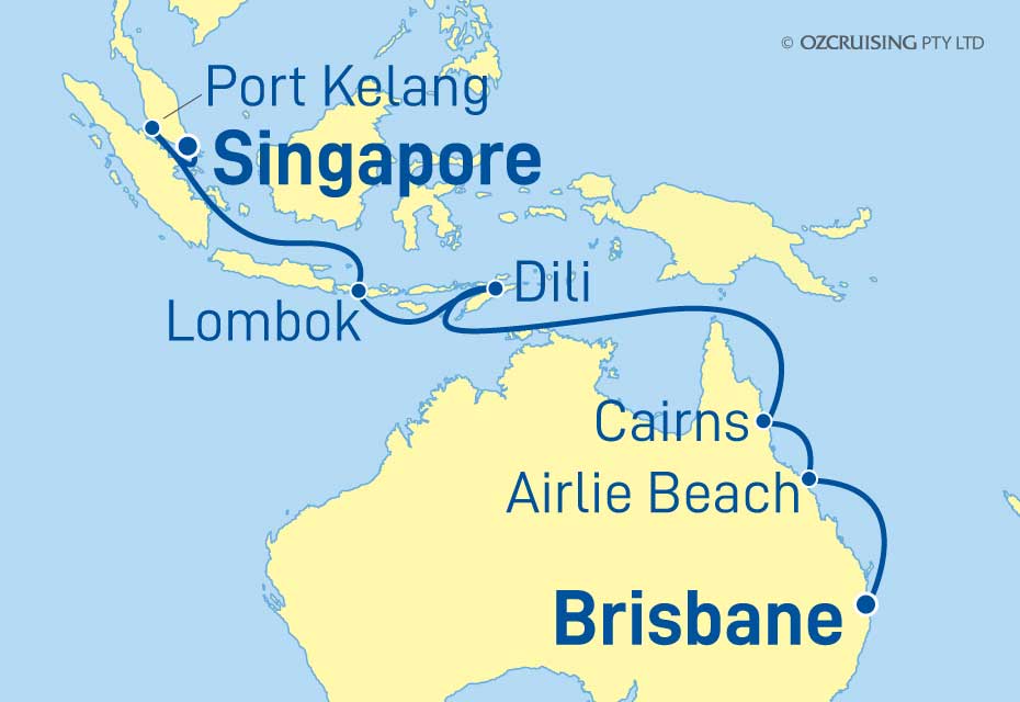 Pacific Dawn Brisbane to Singapore - Ozcruising.com.au