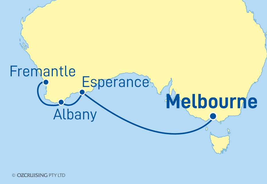 Pacific Aria Melbourne to Fremantle - Ozcruising.com.au