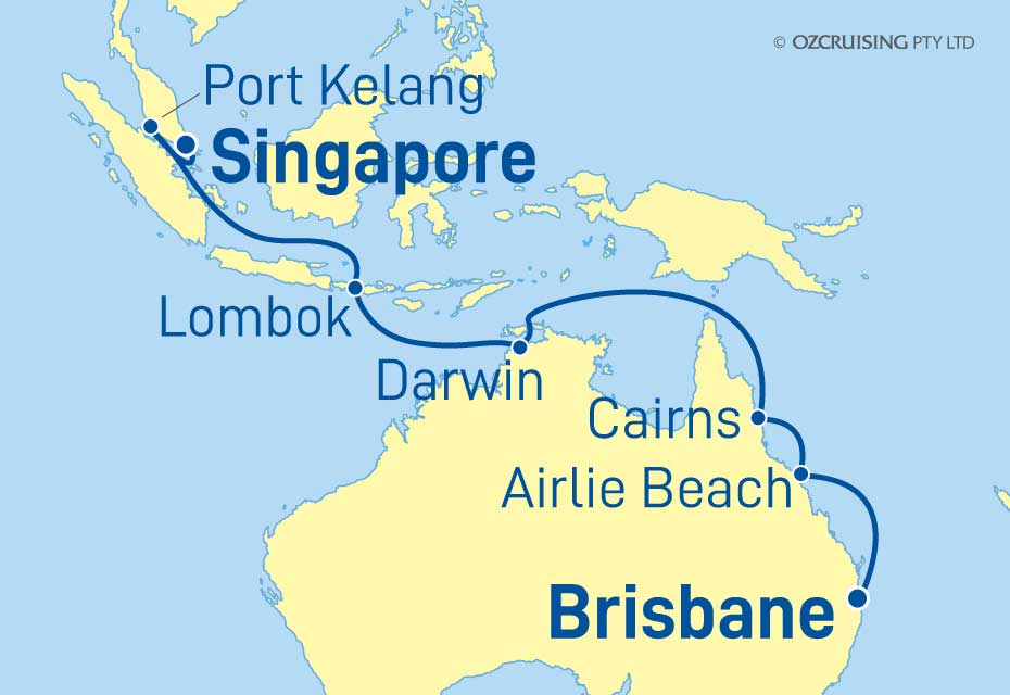 15 Night Singapore to Brisbane Cruise on the Pacific Encounter PA21