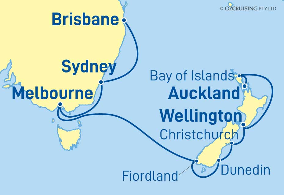 Queen Elizabeth Brisbane to Auckland - Ozcruising.com.au