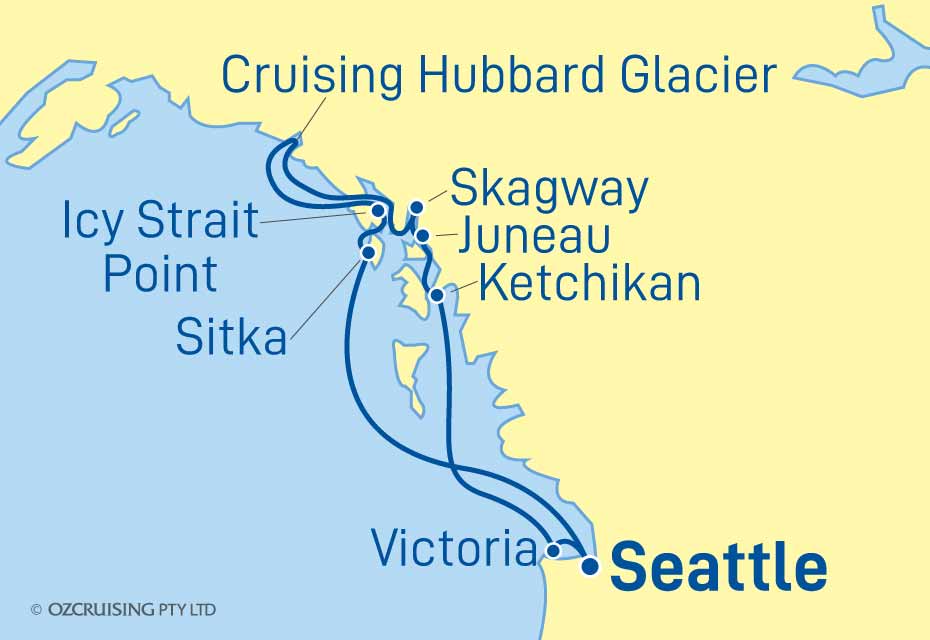 Norwegian Sun Alaska - Hubbard Glacier - Ozcruising.com.au