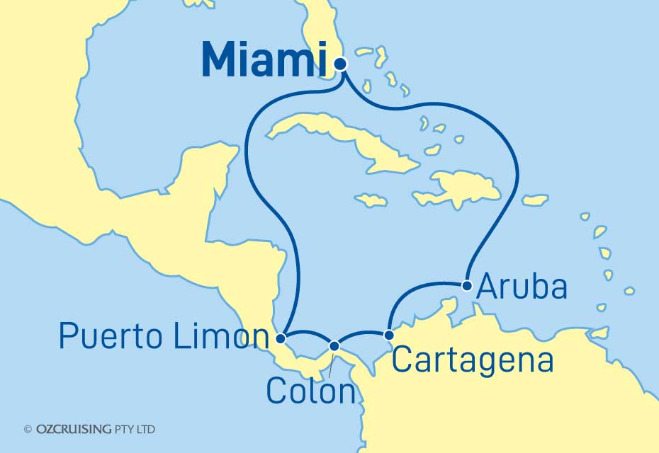 Jewel Of The Seas Panama, Colombia and Aruba - Cruises.com.au