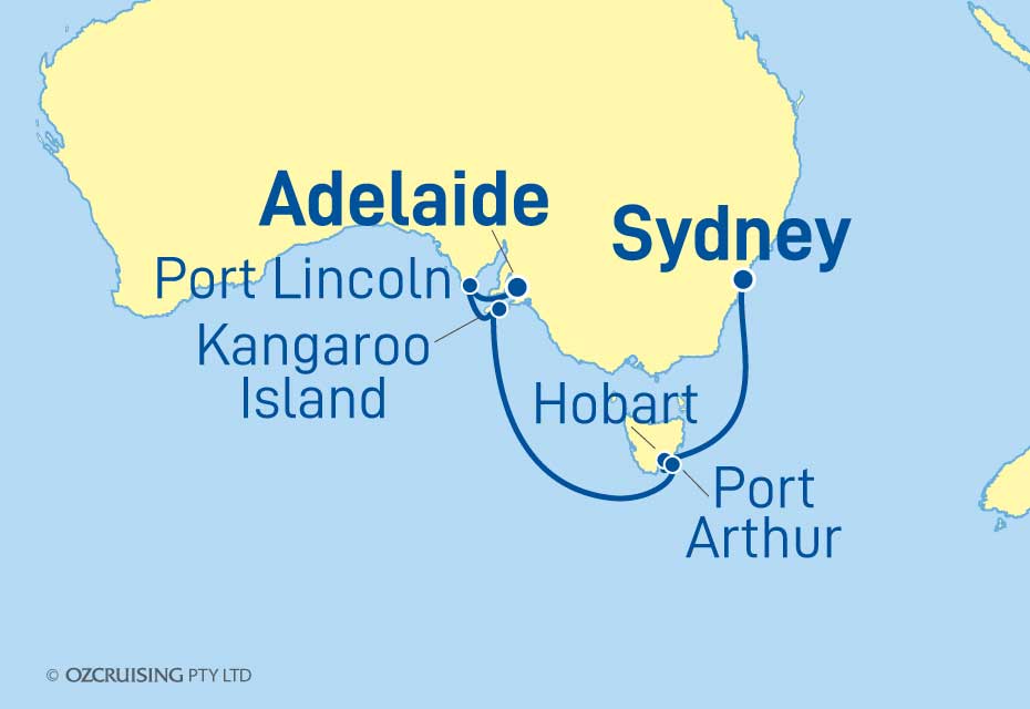 Sapphire Princess Adelaide to Sydney - Ozcruising.com.au