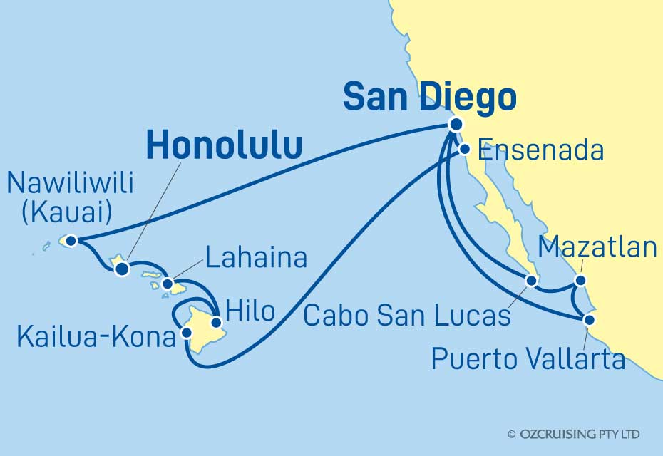 ms Koningsdam Hawaii and Mexico - Cruises.com.au