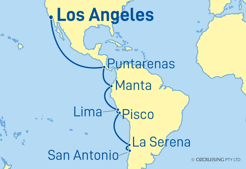 Diamond Princess Los Angeles to Santiago - Cruises.com.au