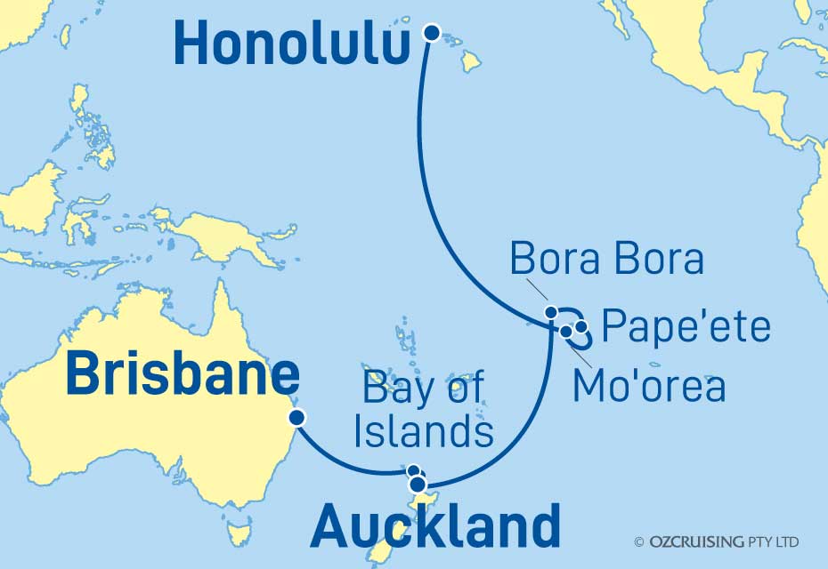 Radiance Of The Seas Brisbane to Honolulu - Ozcruising.com.au