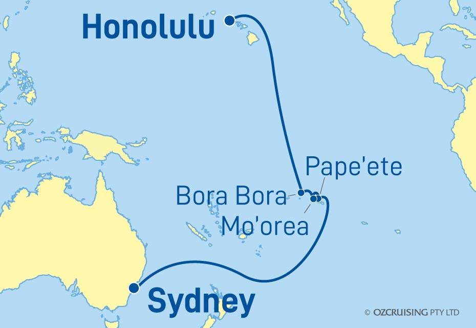 15 Night Sydney to Honolulu Cruise on the Ovation Of The Seas RC22