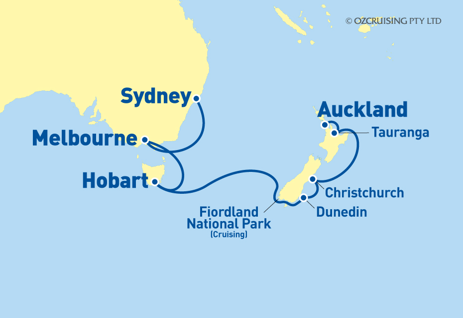 Royal Princess Sydney to Auckland - Ozcruising.com.au