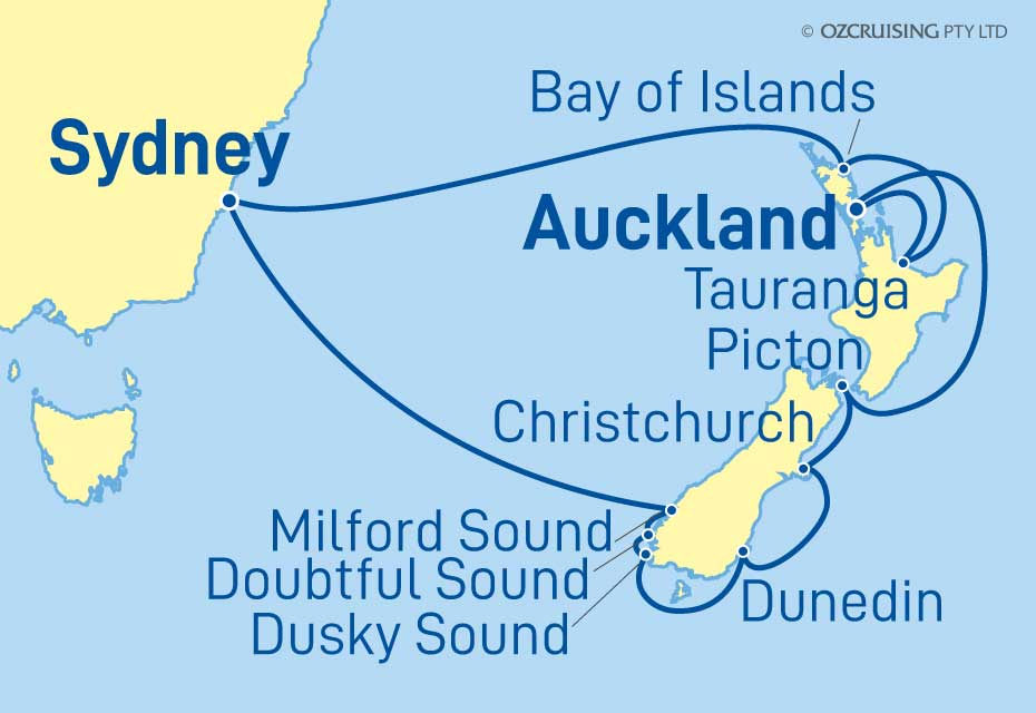 13 Night New Zealand Cruise on the Ovation Of The Seas - RC22-OV09FEB22