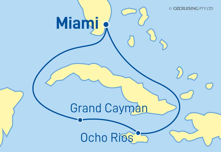 Carnival Sunrise Cayman Islands and Jamaica - Ozcruising.com.au