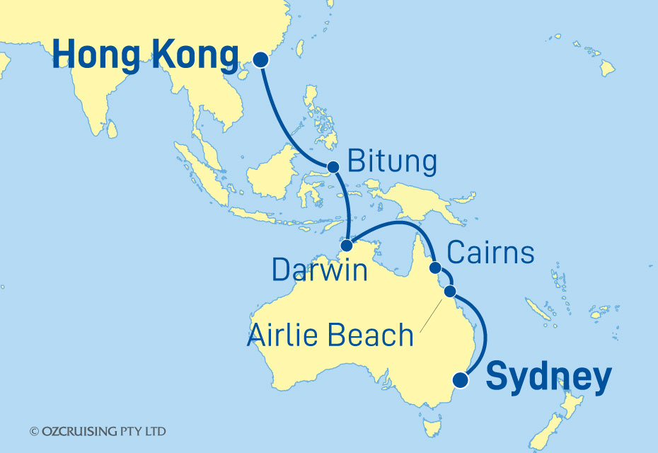 Queen Mary 2 Hong Kong to Sydney - Ozcruising.com.au