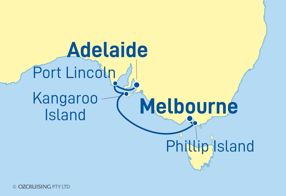 Sapphire Princess Adelaide to Melbourne - Ozcruising.com.au