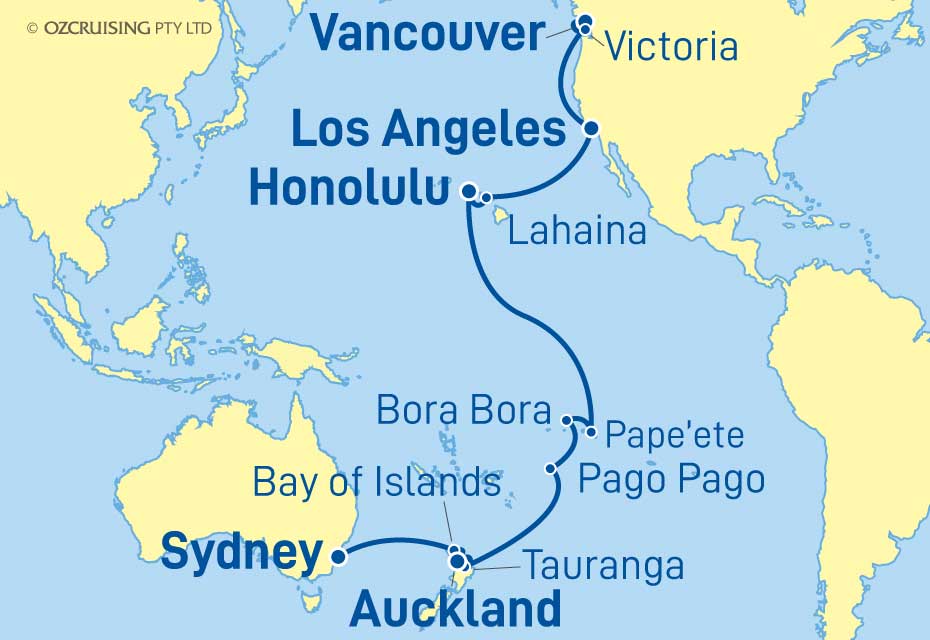 Emerald Princess Sydney to Vancouver - Cruises.com.au