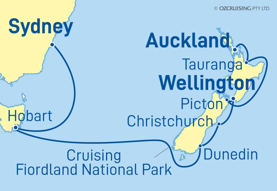Emerald Princess Sydney to Auckland - Ozcruising.com.au