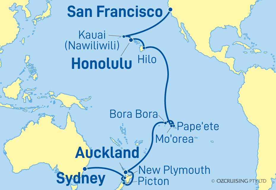 Sapphire Princess Sydney to San Francisco - Cruises.com.au