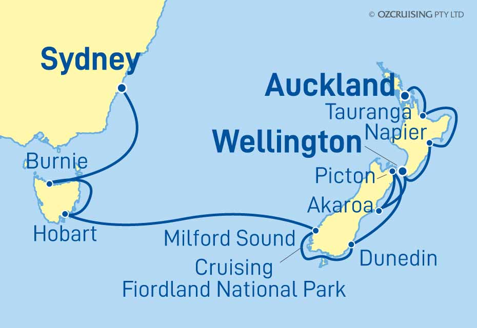 ms Oosterdam Sydney to Auckland - Ozcruising.com.au
