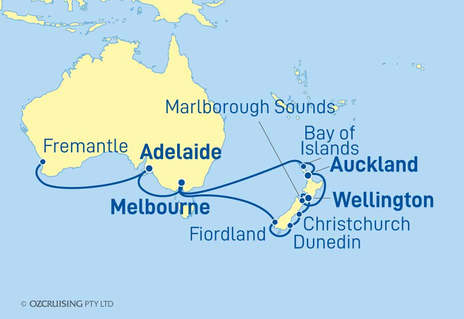 Queen Elizabeth Fremantle, NZ to Melbourne - Ozcruising.com.au