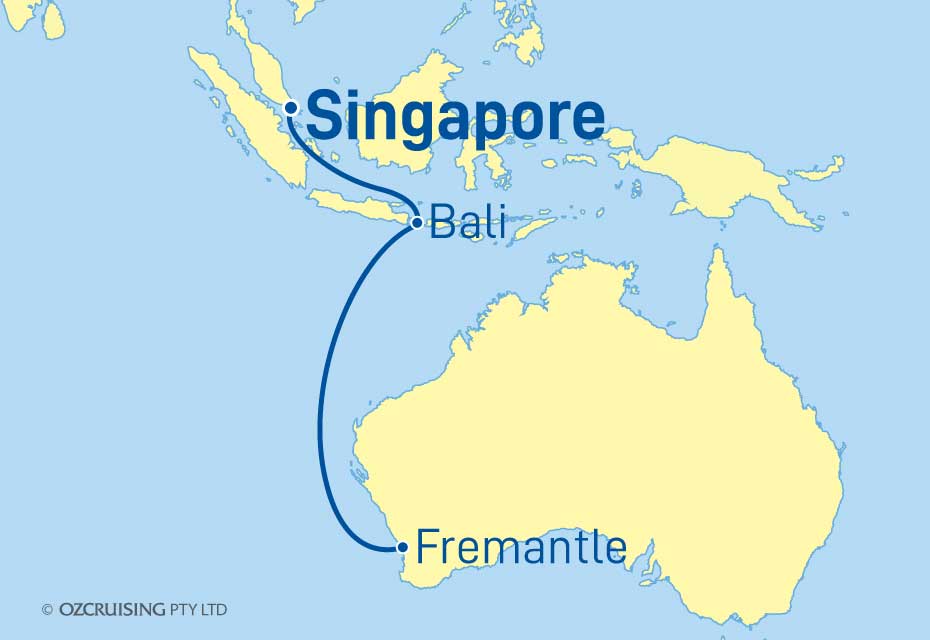 Queen Elizabeth Singapore to Fremantle - Ozcruising.com.au