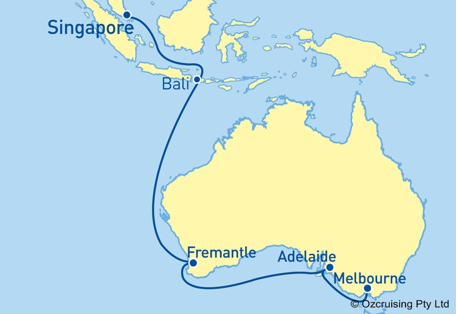 Queen Elizabeth Singapore to Melbourne - Ozcruising.com.au