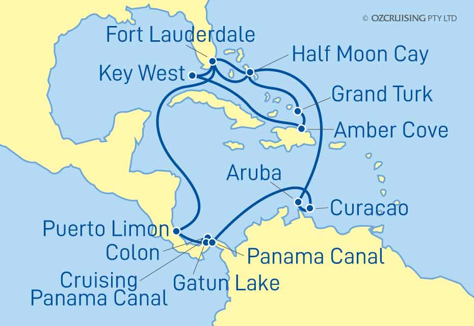 ms Eurodam Panama Canal and Caribbean - Ozcruising.com.au
