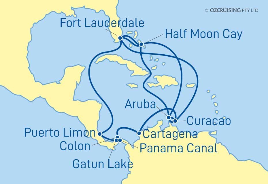 ms Eurodam Southern Caribbean and Panama Canal - Ozcruising.com.au