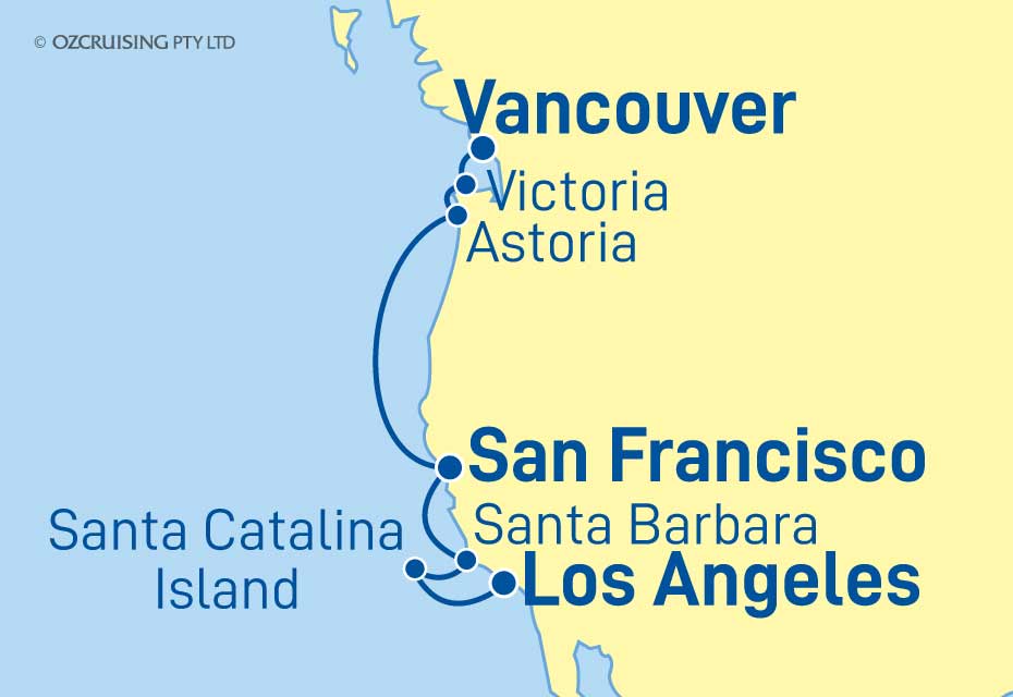 8 Night Vancouver to Los Angeles Cruise on the Celebrity Millennium