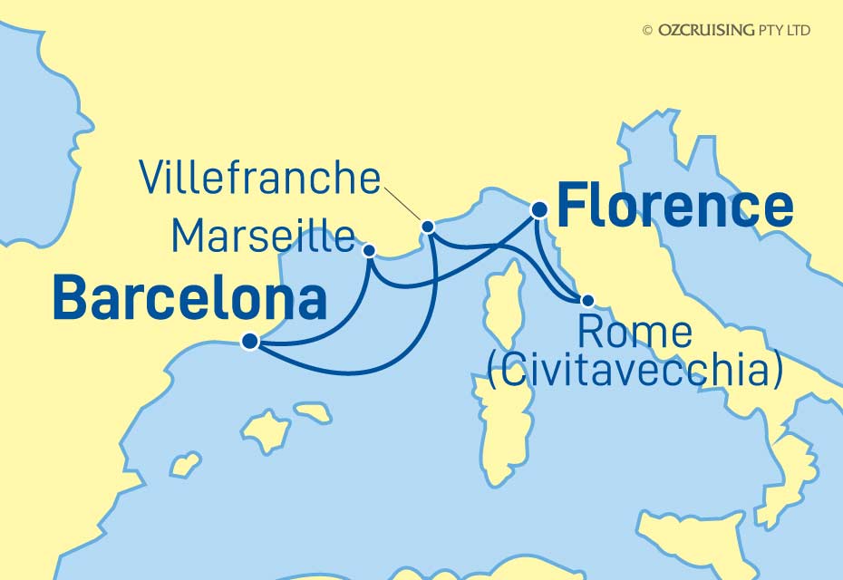 5 Night France and Italy Cruise on the Vision Of The Seas RC22