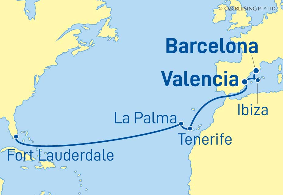 cruise fort lauderdale to barcelona