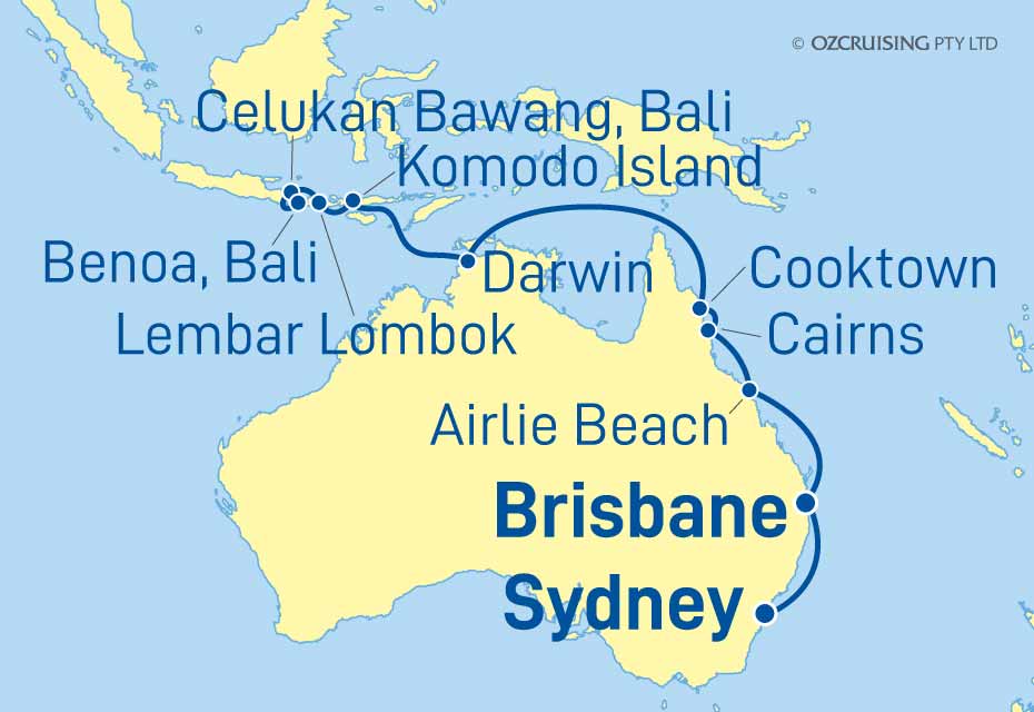 Norwegian Spirit Bali to Sydney - Ozcruising.com.au