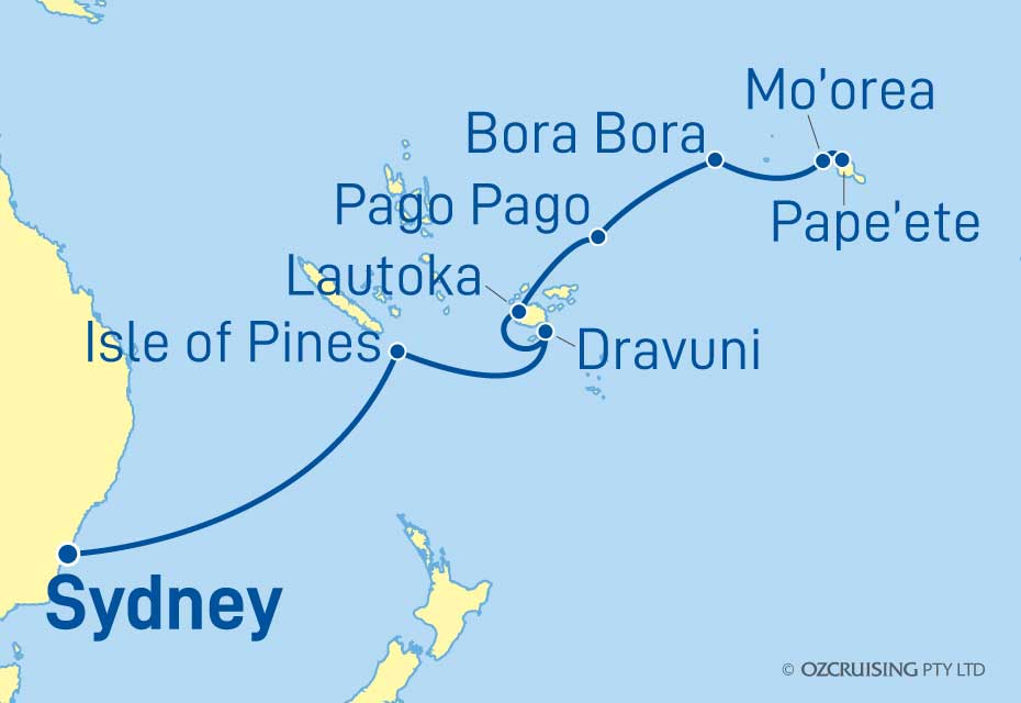 Norwegian Spirit Papeete to Sydney - Cruises.com.au