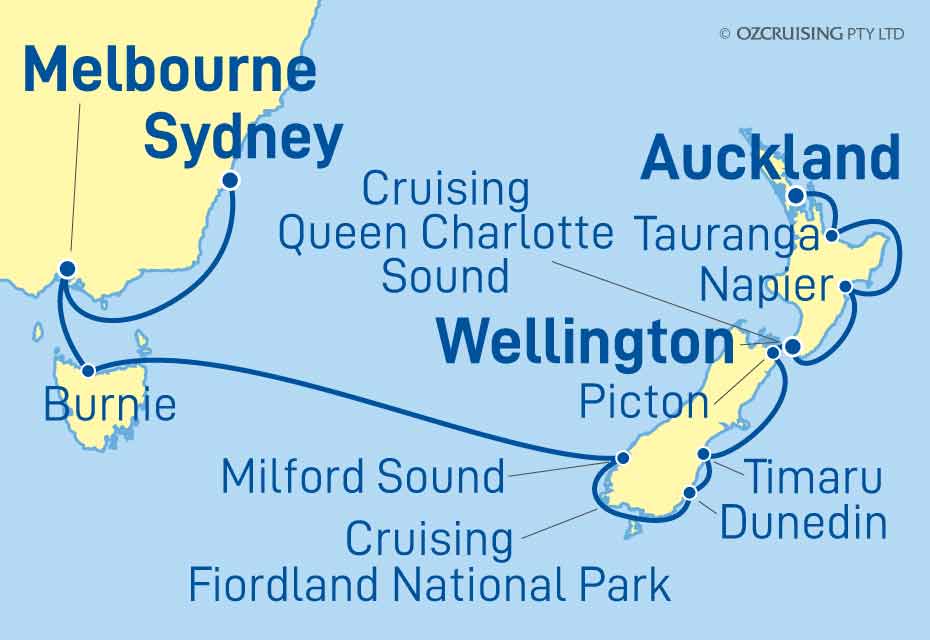 14 Night Sydney to Auckland Cruise on the ms Noordam HA23N317