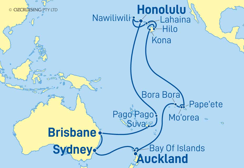 Coral Princess Hawaii and Tahiti - Ozcruising.com.au