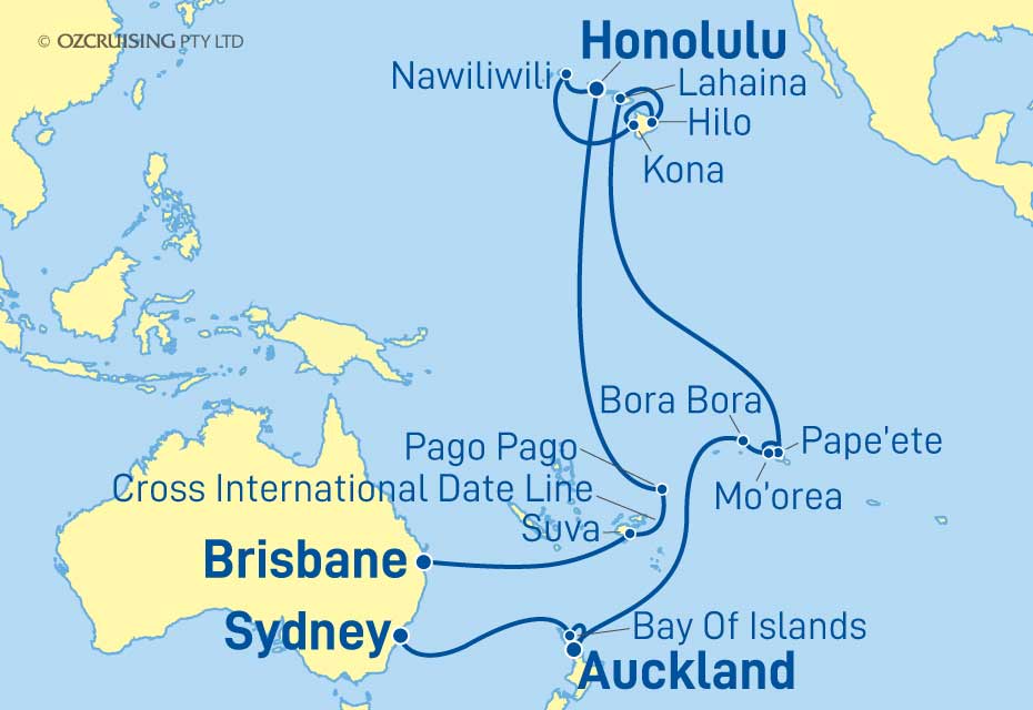 Coral Princess Hawaii and Tahiti - Ozcruising.com.au