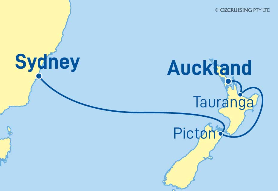 7 Night Sydney to Auckland Cruise on the Majestic Princess PC238310B