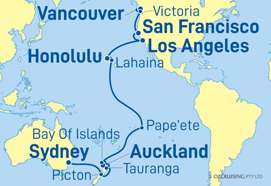Majestic Princess Sydney to Vancouver - Cruises.com.au