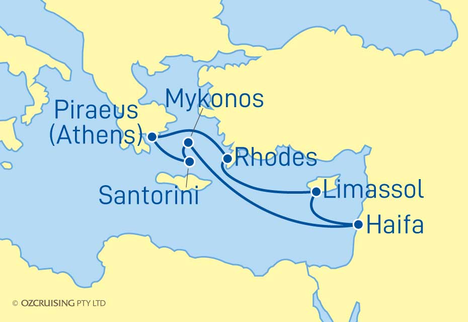 7 Night Greece & Cyprus Cruise on the Rhapsody Of The Seas RC22