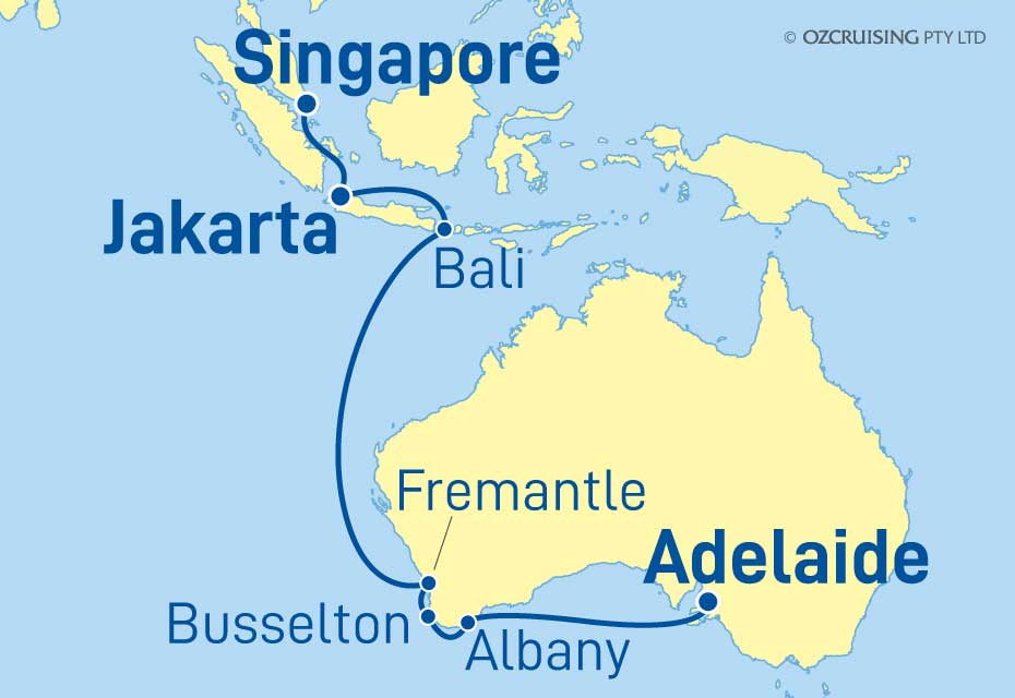 Queen Elizabeth Adelaide to Singapore - Ozcruising.com.au